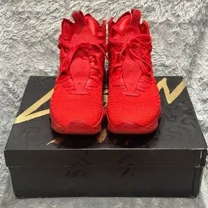 Red Lebron XVII, Men’s Size 12, ***LIKE NEW CONDITION*** New Nike Lebron 17 XVII Low Triple Red Gold Titan Shoes  main image 4